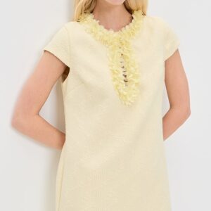 endless rose Tweed Mini Dress With Floral Trim