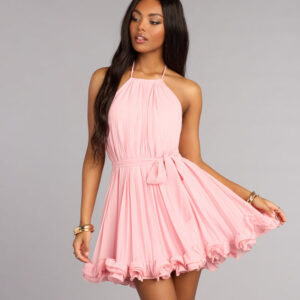Windsor Twirl Factor Chiffon Ruffle Skater Dress Twirl Factor Chiffon Ruffle Skater Dress