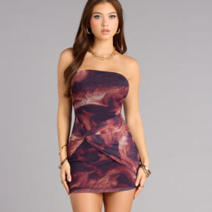 Windsor Twist And Tease Mesh Mini Dress Twist And Tease Mesh Mini Dress