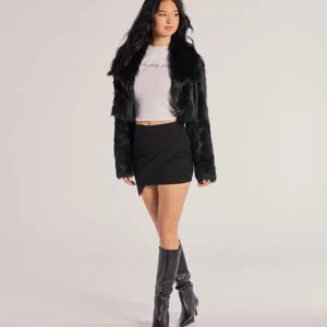 Twist And Twirl Wrap Mini Skirt
