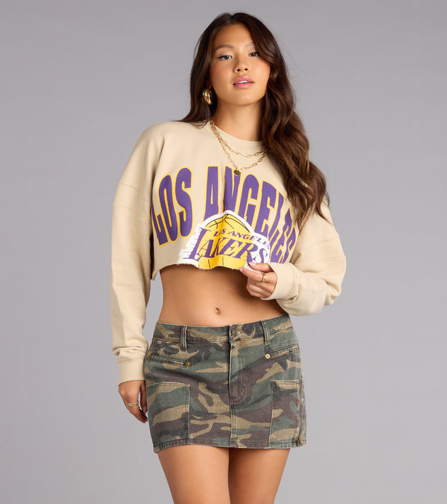 Windsor Ultra Game NBA Los Angeles Lakers Crop Sweatshirt