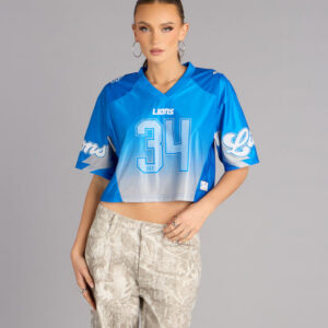 Ultra Game NFL Detroit Lions Mesh Crop Top