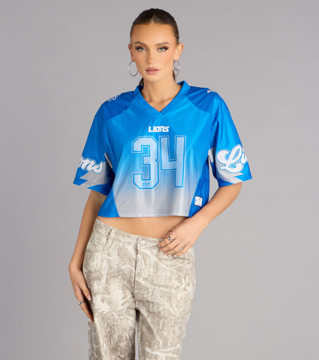 Windsor Ultra Game NFL Detroit Lions Mesh Crop Top
