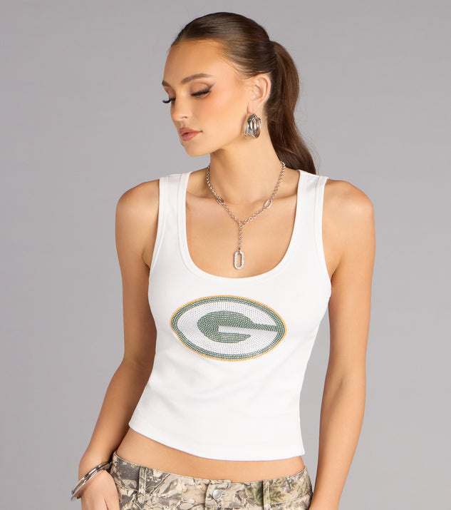 Windsor Ultra Game NFL Green Bay Packers Rhinestone Tank Top