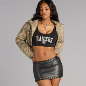Ultra Game NFL Las Vegas Raiders Crop Tank Top