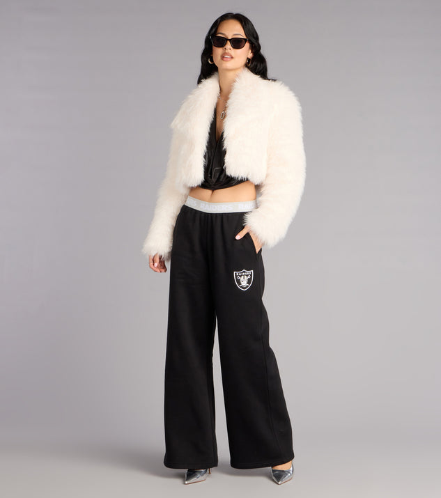 Windsor Ultra Game NFL Las Vegas Raiders Wide-Leg Sweatpants