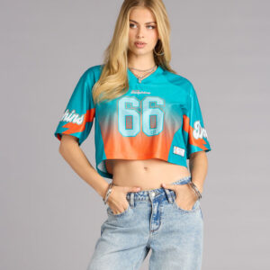 Windsor Ultra Game NFL Miami Dolphins Mesh Crop Top Ultra Game NFL Miami Dolphins Mesh Crop Top