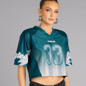Ultra Game NFL Philadelphia Eagles Mesh Crop Top