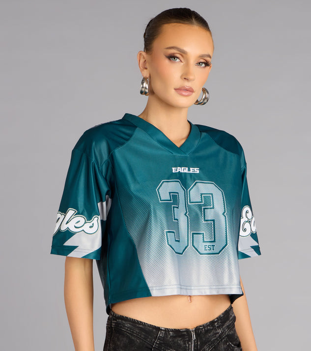 Windsor Ultra Game NFL Philadelphia Eagles Mesh Crop Top