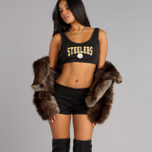 Windsor Ultra Game NFL Pittsburgh Steelers Crop Tank Top Ultra Game NFL Pittsburgh Steelers Crop Tank Top