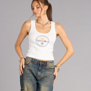 Windsor Ultra Game NFL Pittsburgh Steelers Rhinestone Tank Top Ultra Game NFL Pittsburgh Steelers Rhinestone Tank Top