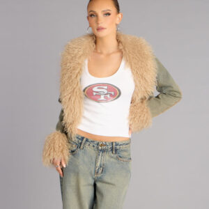 Windsor Ultra Game NFL San Francisco 49ers Rhinestone Tank Top Ultra Game NFL San Francisco 49ers Rhinestone Tank Top