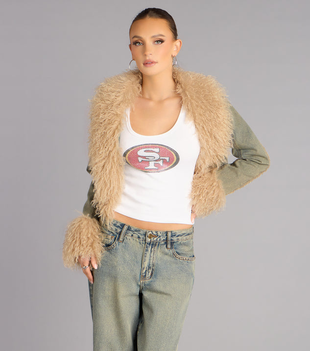 Windsor Ultra Game NFL San Francisco 49ers Rhinestone Tank Top