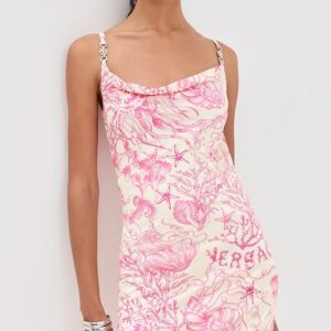 Versace Underwater Barocco Jersey Dress