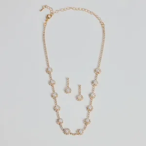 Windsor Unforgettable Faux Pearl Rhinestone Necklace And Earrings Unforgettable Faux Pearl Rhinestone Necklace And Earrings