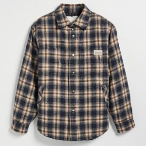 DUNST Unisex Quilted Check Flannel Shirt