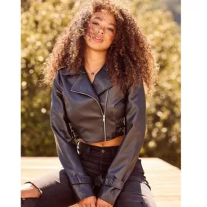 Windsor Untamed Chic Faux Leather Cropped Moto Jacket Untamed Chic Faux Leather Cropped Moto Jacket