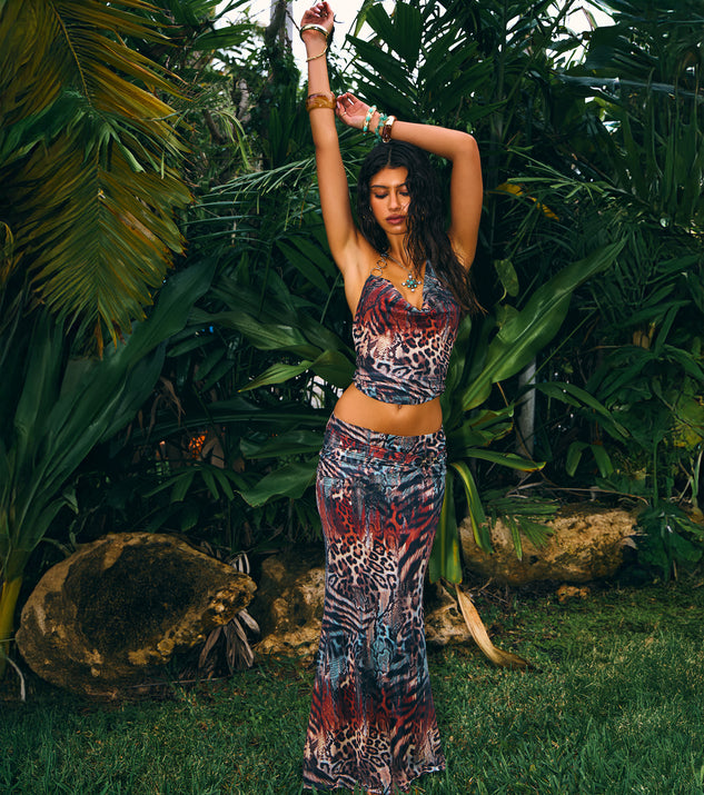 Windsor Untamed Vibes Animal Print Maxi Skirt