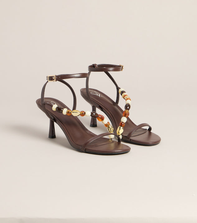 Windsor Vacation Glow Beaded Stiletto Heel Sandals