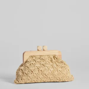 Windsor Vacay Mode Straw Clutch