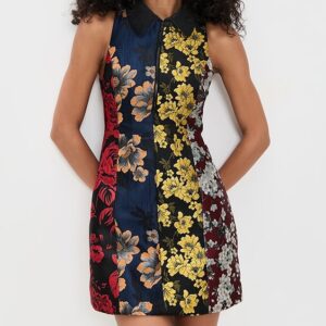 alice + olivia Velia Collared Mini Dress