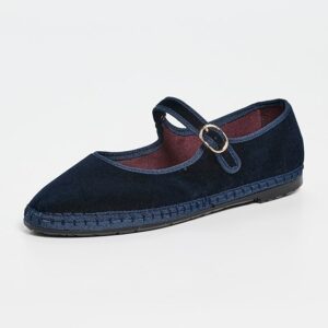 Velvet Mary Jane Flats