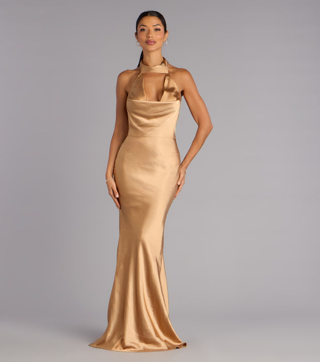 Windsor Vera Satin Mermaid Formal Dress
