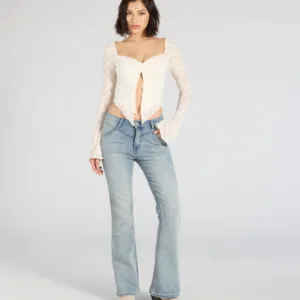 Windsor Vibe Check High-Rise Flare Denim Jeans Vibe Check High-Rise Flare Denim Jeans