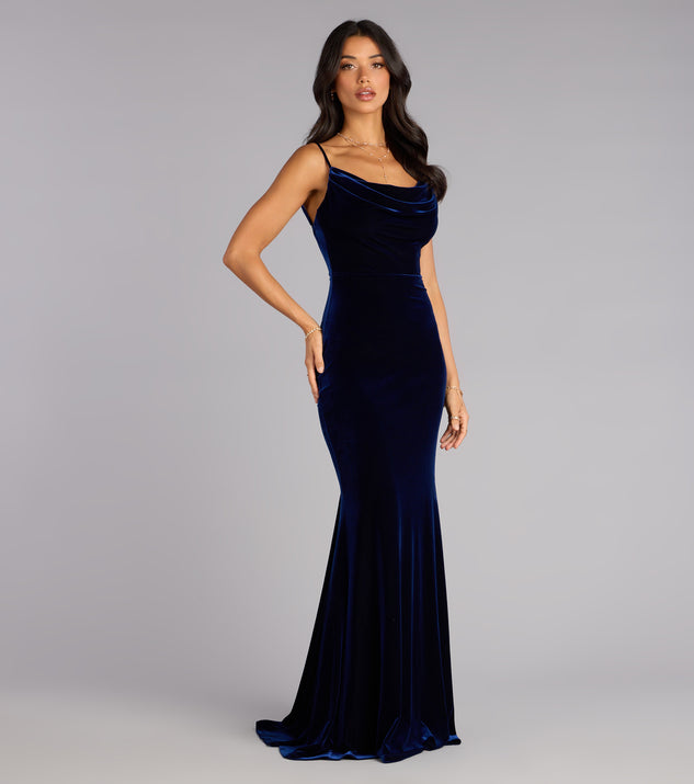 Windsor Victoria Velvet Mermaid Formal Dress
