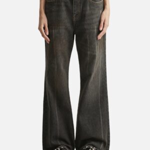 Vintage Black Flared Fit Denim
