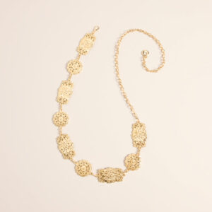 Vintage Crush Floral Medallion Chain Belt