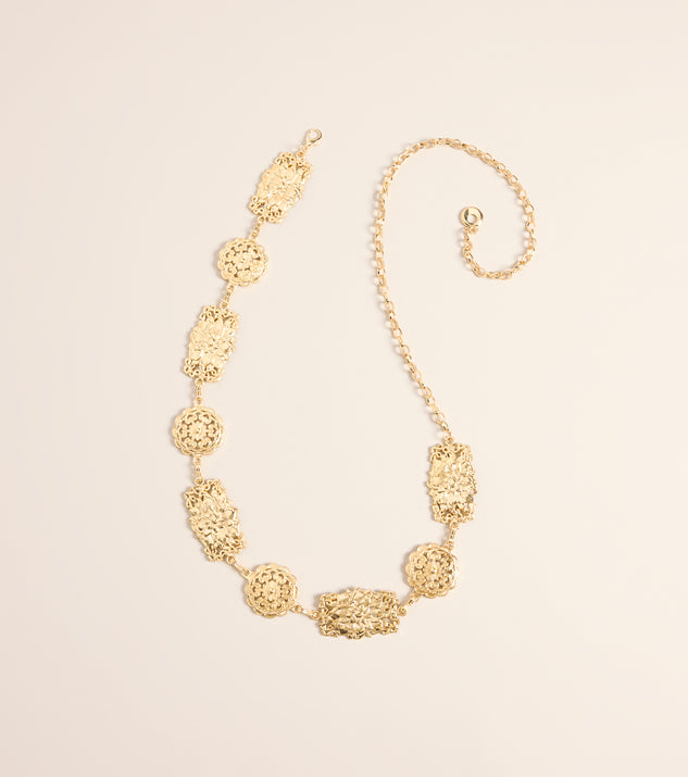 Windsor Vintage Crush Floral Medallion Chain Belt