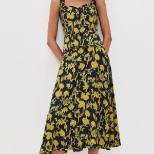 Vivi Sweetheart Neckline Midi Dress
