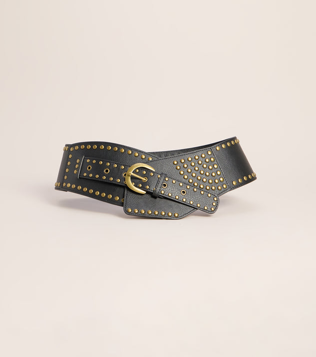 Windsor Waist Rules Studded Wide Belt