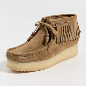 Wallabee Wedge Fringe Boots