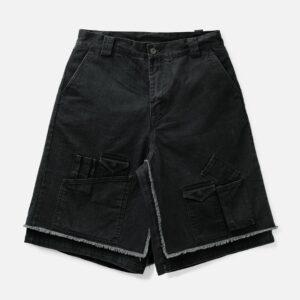 AJOBYAJO Washed Layered Cargo Skirt Shorts Washed Layered Cargo Skirt Shorts