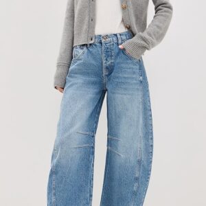 We The Free Soutache Good Luck Barrel Jeans