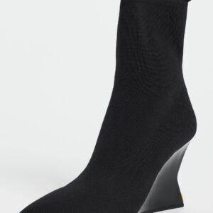 Balmain Wedge Knit Ankle Boots Wedge Knit Ankle Boots