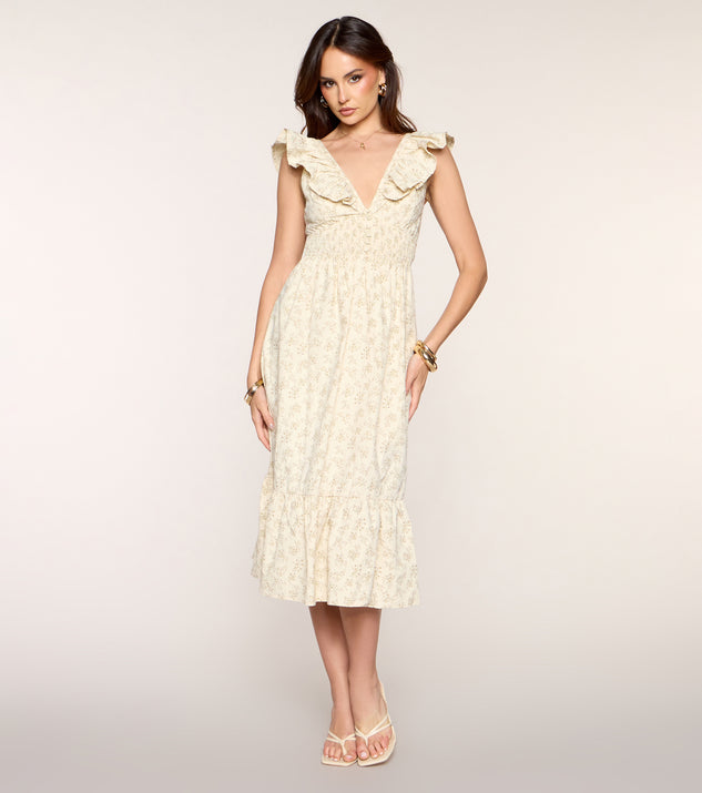 Windsor Weekend Romance Floral Cotton Midi Dress