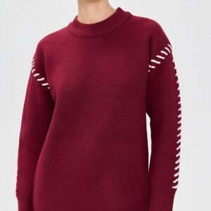 Whip Stitched Knit Mini Dress