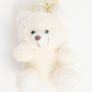 Ally Fashion White Bear Keyring Bag Charm