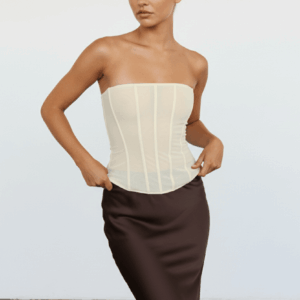 White Corset Top Sleeveless