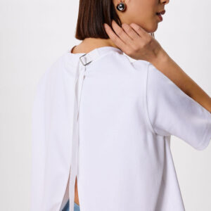 White Cotton Buckle Tee