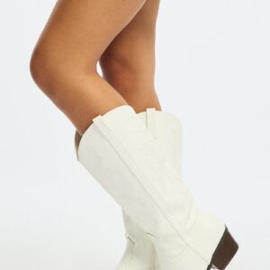 White Embroidered Western Cowboy Boots