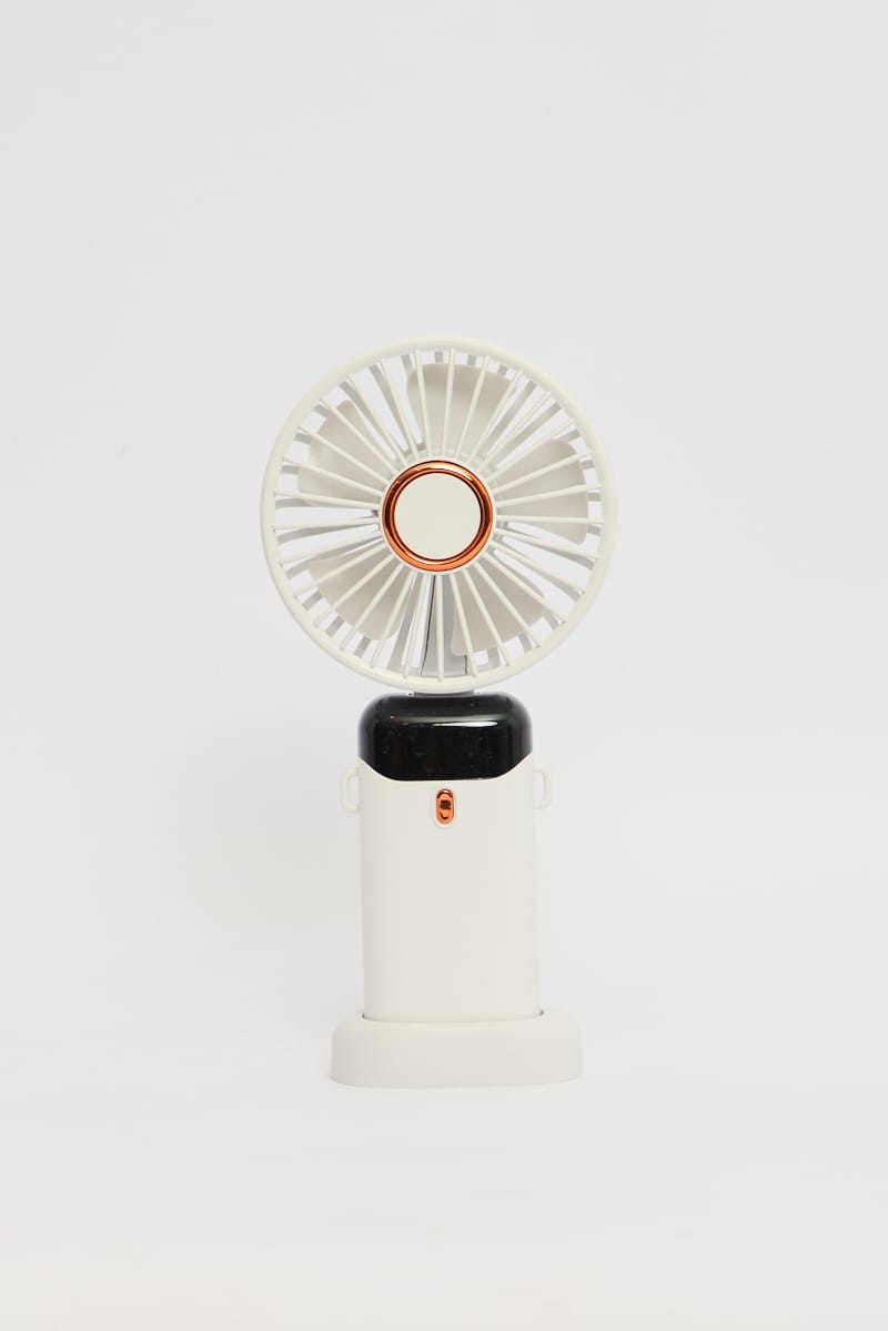 Ally Fashion White Foldable Handheld Mini Fan Usb Rechargeable