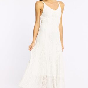 White Midi Dress Lace