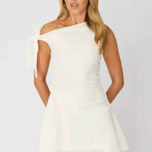 White Off Shoulder Dress Mini