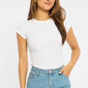 Ally Fashion White Short Sleeve T-Shirt