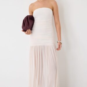 Ally Fashion White Strapless Bodycon Maxi Dress