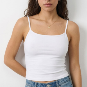 Ally Fashion White Supersoft Cami Scoop Neck Strappy Slim Fit White Supersoft Cami Scoop Neck Strappy Slim Fit